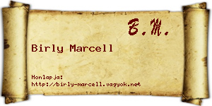 Birly Marcell névjegykártya